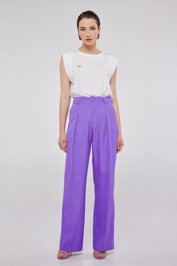 MIND MATTER ANNELISE TROUSERS LILAC 2023S069