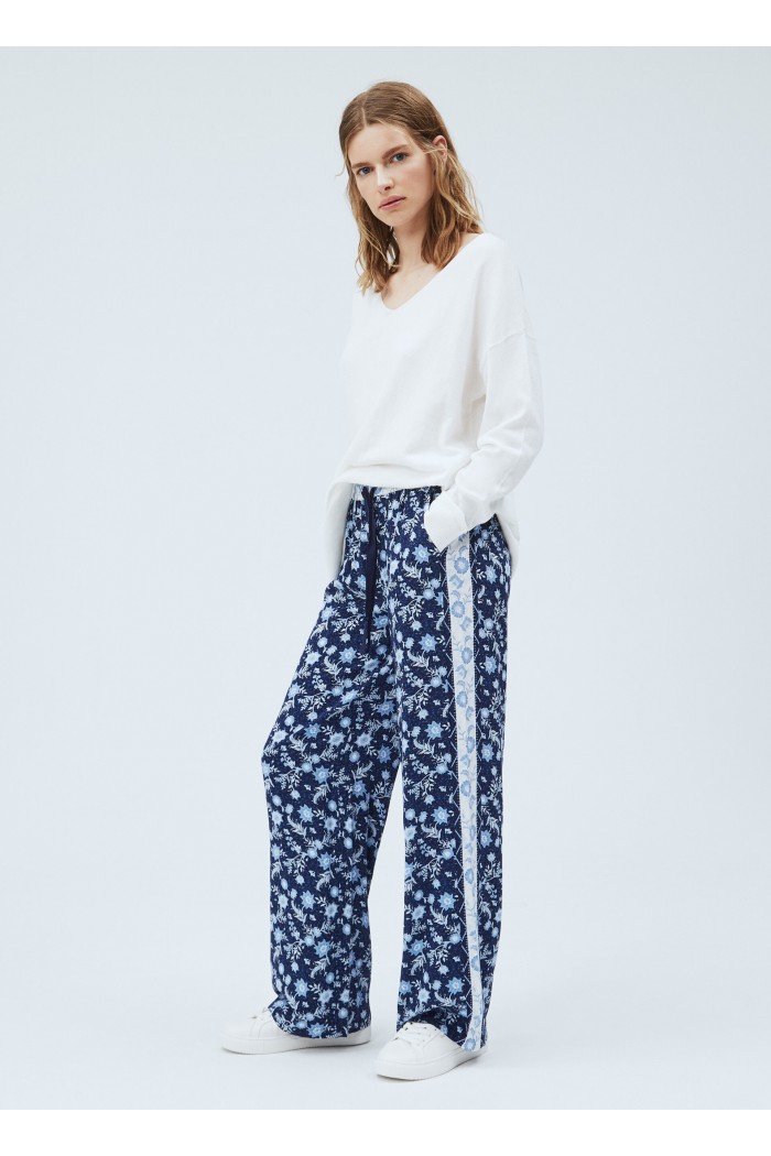 PEPE JEANS LYDIA FLOWERS FLOWY TROUSERS PL211463-0AA